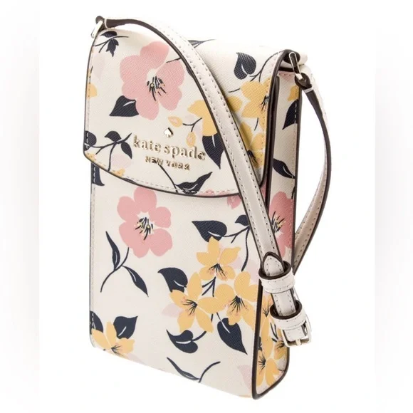 Kate Spade Floral Crossbody Bag - Cream, Pink, Yellow, Black - Picture 3 of 8